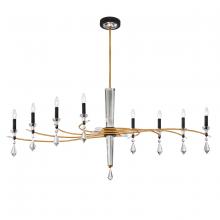  S5608-710/18R - Tempest 8 Light 120V Chandelier in Soft Gold/Black with Radiance Crystal